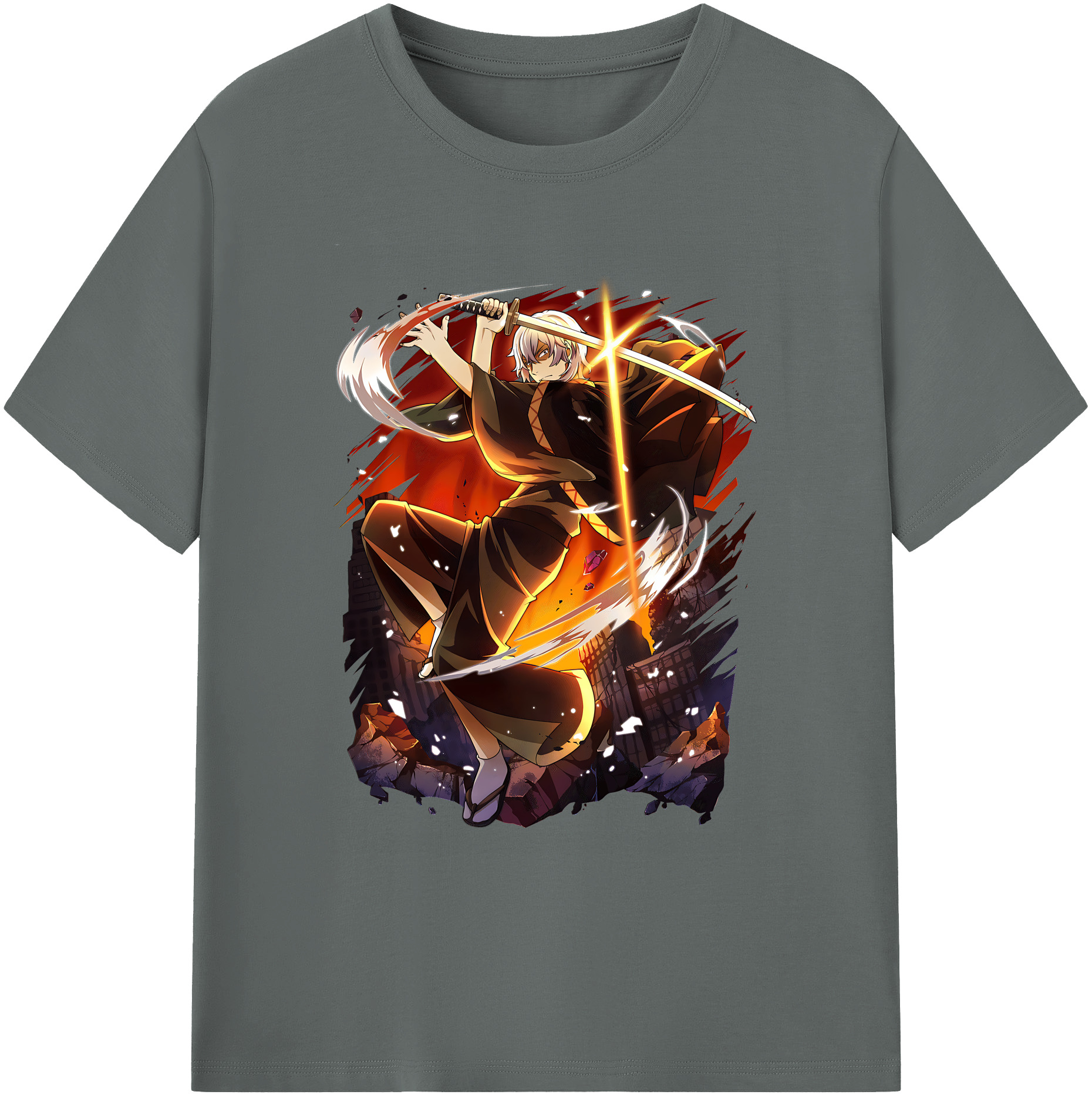 （画像用） 文豪ストレイドッグス Bungo Stray Dogs 綿100％ メンズ半袖Tシャツ｜肌触りやわらか＆通気性